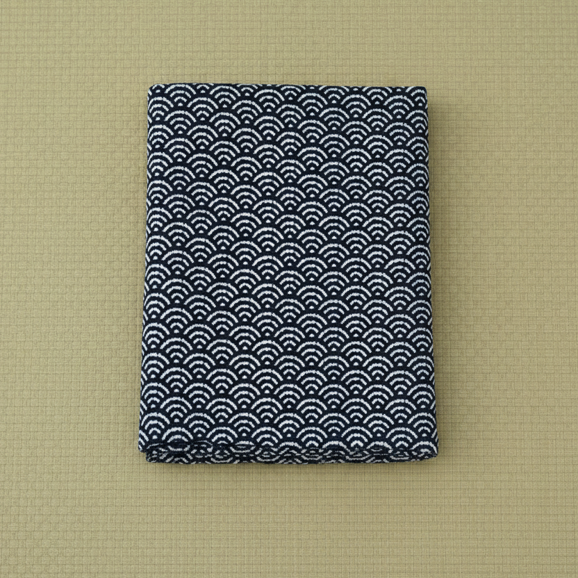 Seikaiha Shibori Japanese Futon Cover | Handmade Shiki Futon Cover