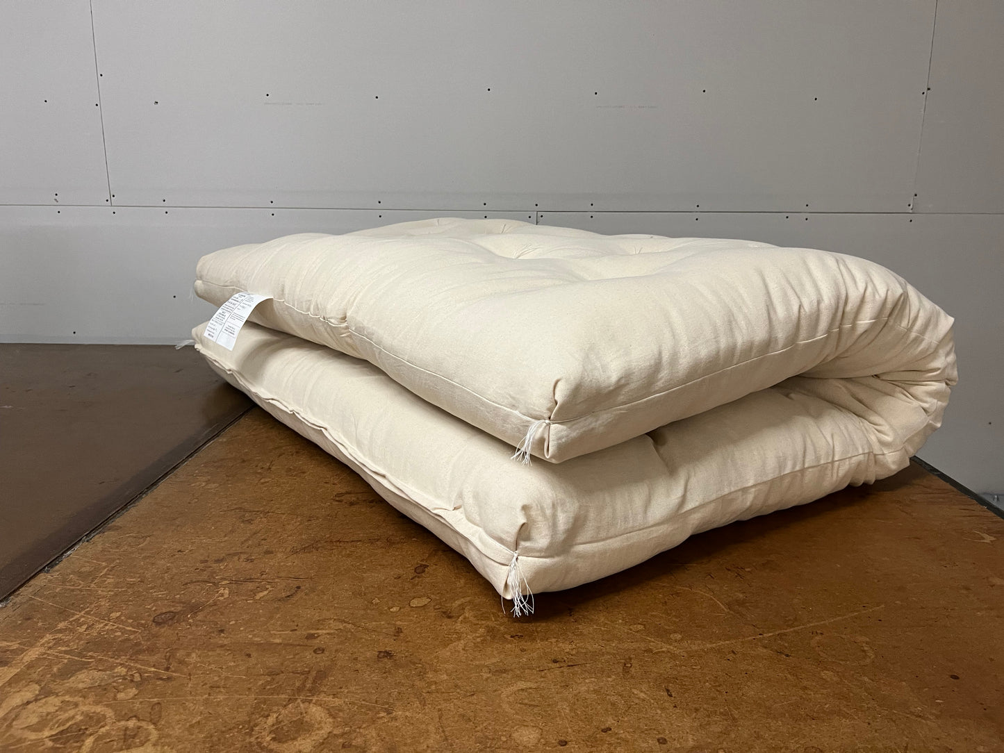 Handmade Cotton Futon w/Removable Shibori Indigo Cover. Shiki Futon.