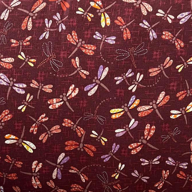 Japanese Tombo Burgundy Throw Pillow | Decorative Accent Pillow