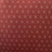 Japanese Asa-no-ha Red Fabric Throw Pillow