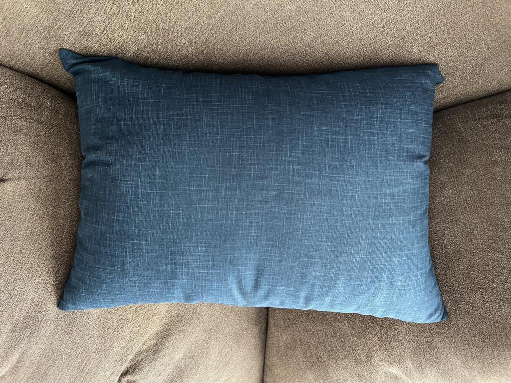 Japanese Mura Blue Fabric Throw Pillow