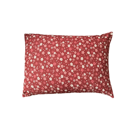 Japanese Sakura Red Fabric Throw Pillow