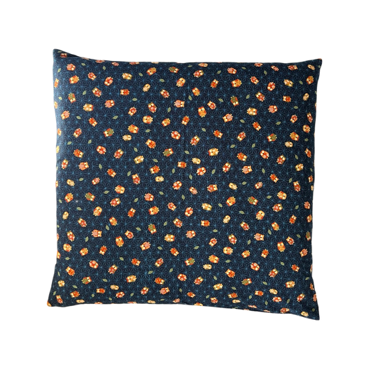 Japanese Zabuton Floor Pillow Owl Navy