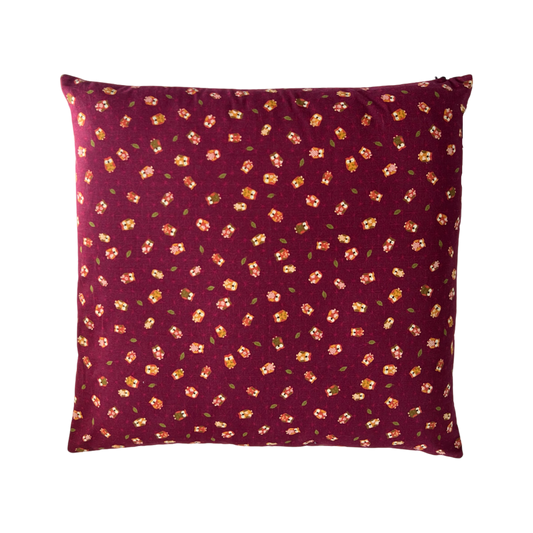 Japanese Owl Burgundy Throw Pillow