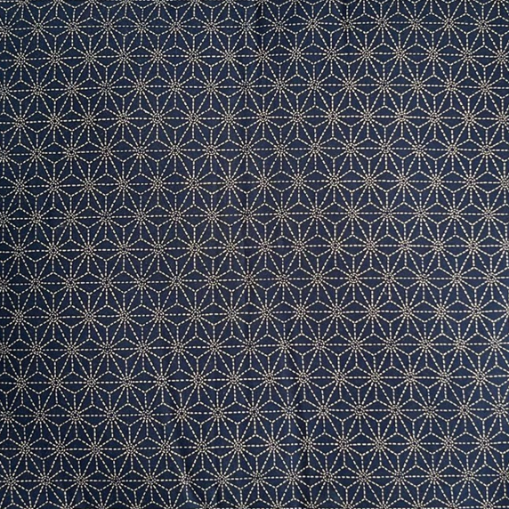 Japanese Zabuton Floor Pillow Asa-no-ha Navy
