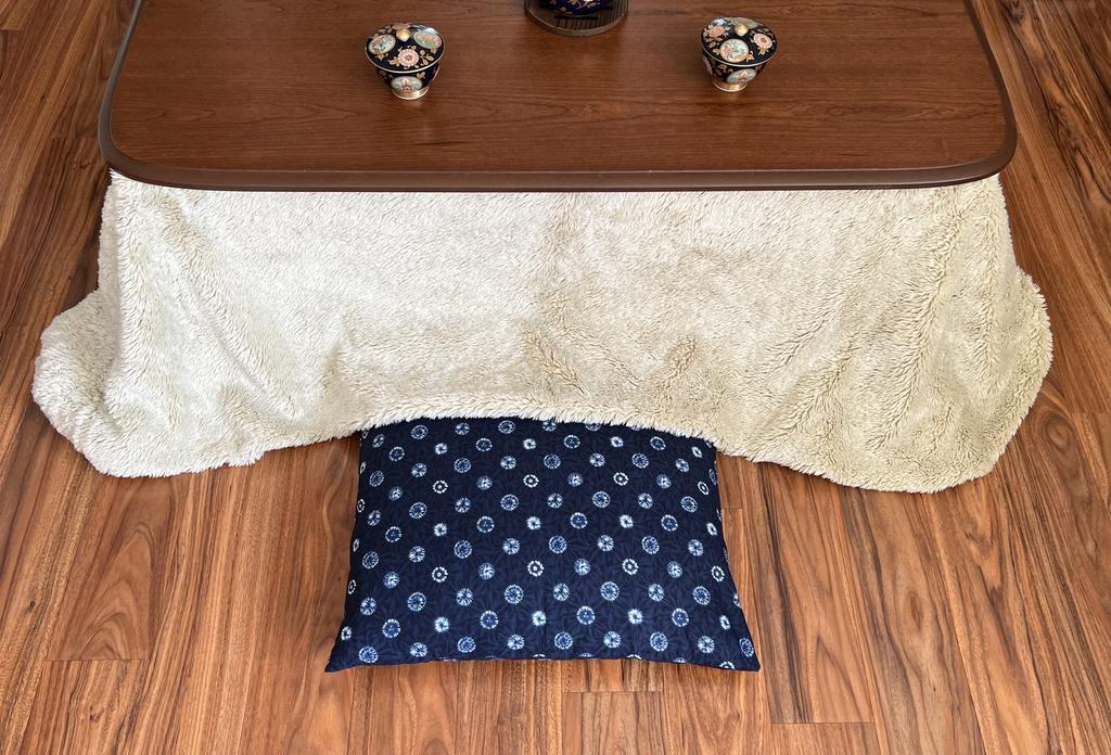 Japanese Zabuton Floor Pillow Shibori Indigo