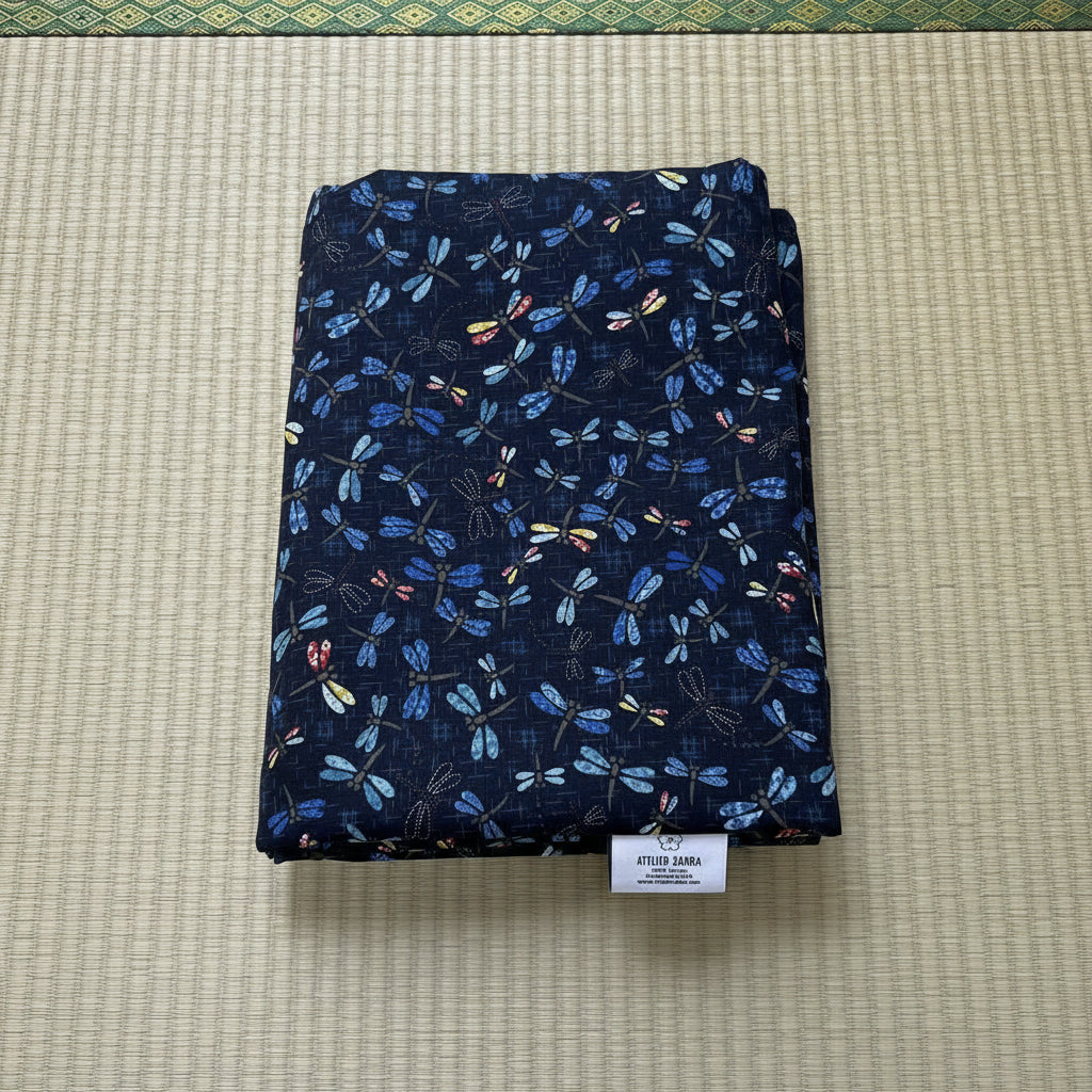 Tombo Navy Japanese Futon Cover | Handmade Shiki Futon Cover