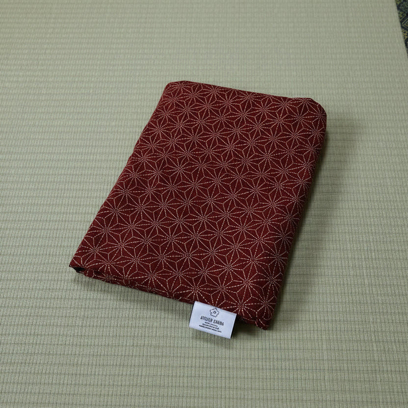 Asa-No-Ha Red Japanese Futon Cover | Handmade Shiki Futon Cover