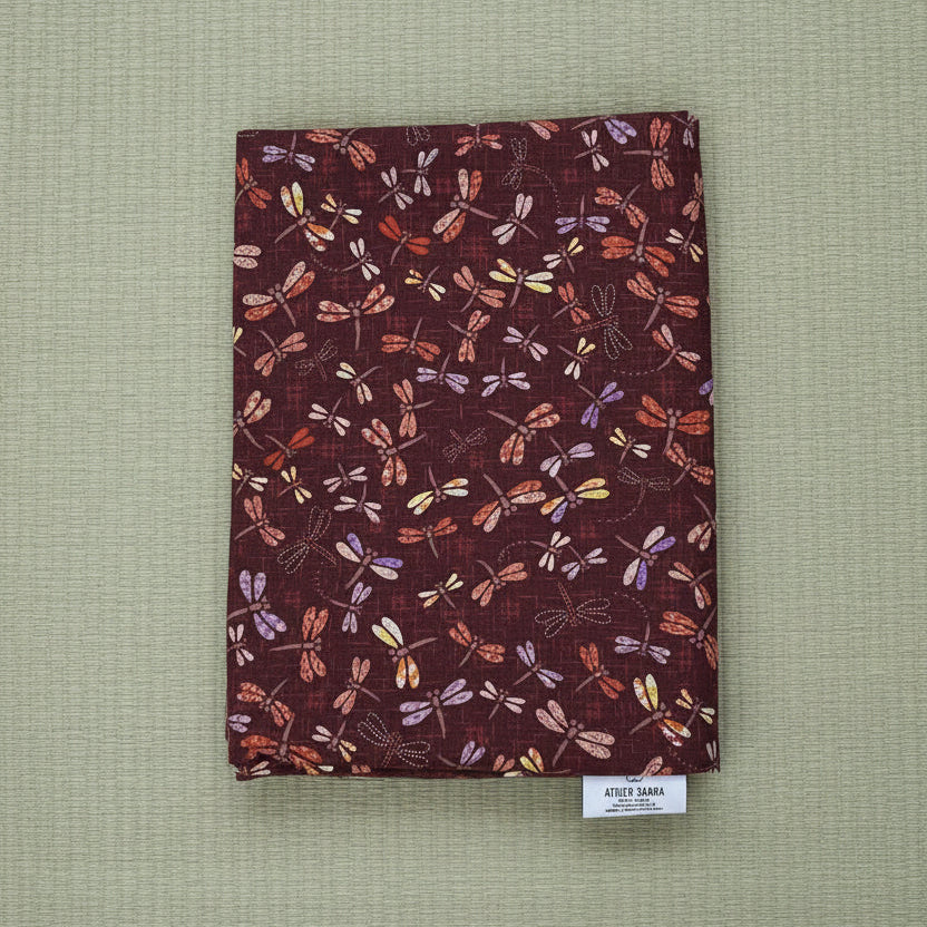 Tombo Burgundy Japanese Futon Cover | Handmade Shiki Futon Cover