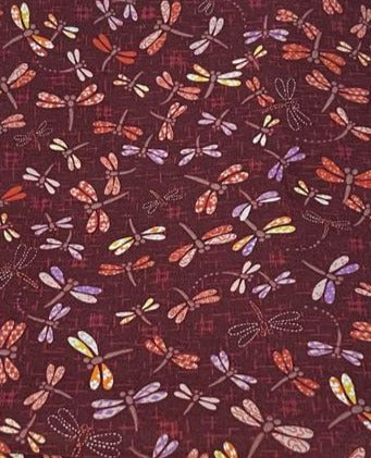 Tombo Burgundy Japanese Cotton Futon Cover.  Handmade Shiki Futon Cover.