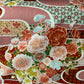 Japanese Zabuton Floor Pillow Floral Red