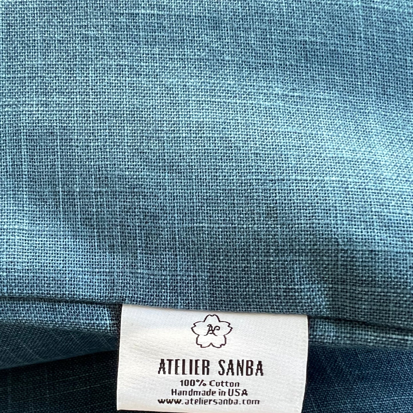 Japanese Zabuton Floor Pillow Mura Blue
