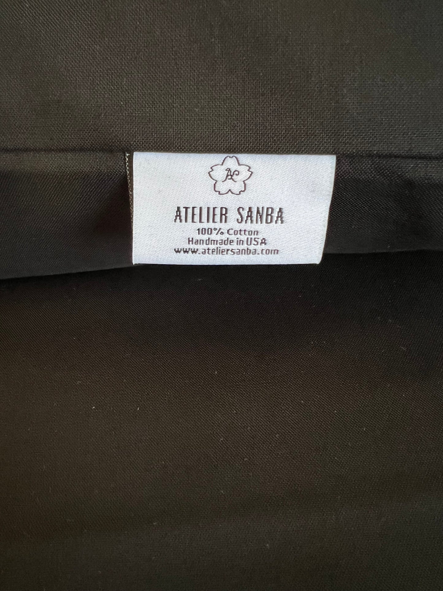Kona Black Cotton Futon Cover. Handmade Shiki Futon Cover.