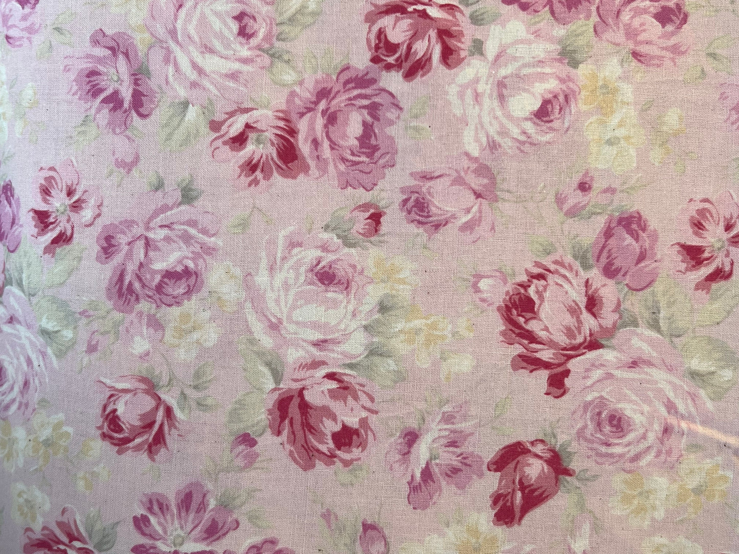 Pink Rose Japanese Cotton Futon Cover.  Handmade Shiki Futon Cover.