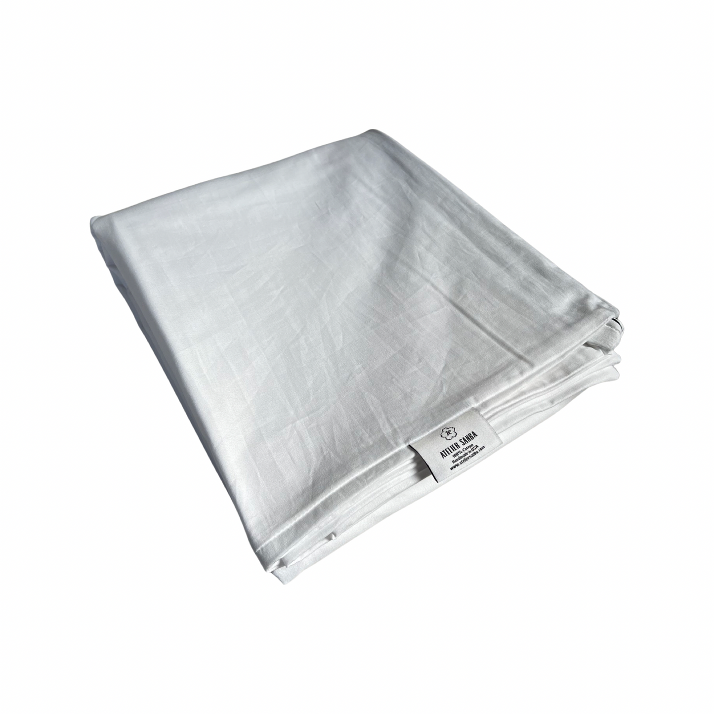 Kona White Cotton Futon Cover. Handmade Shiki Futon Cover.