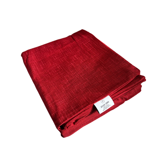 Mura Red Japanese Cotton Futon Cover.  Handmade Shiki Futon Cover.