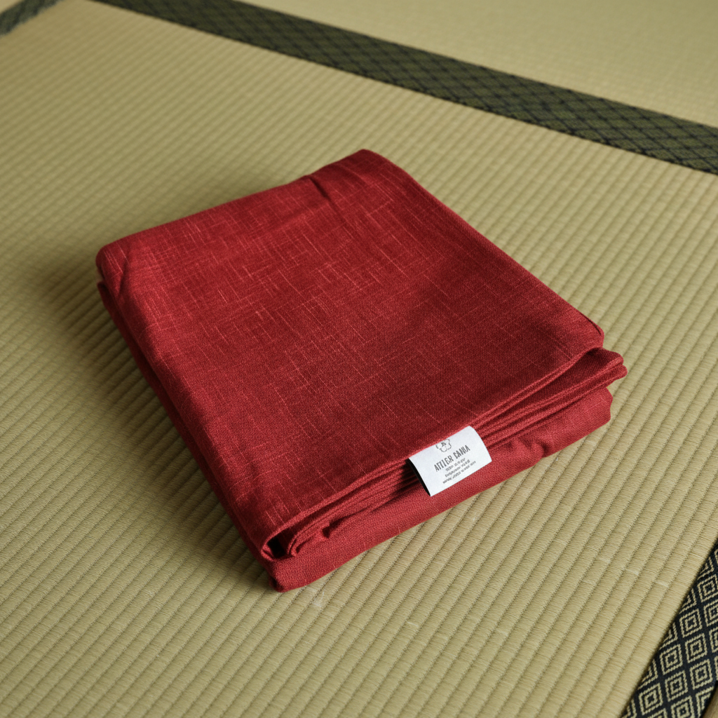 Mura Red Japanese Futon Cover | Handmade Shiki Futon Cover
