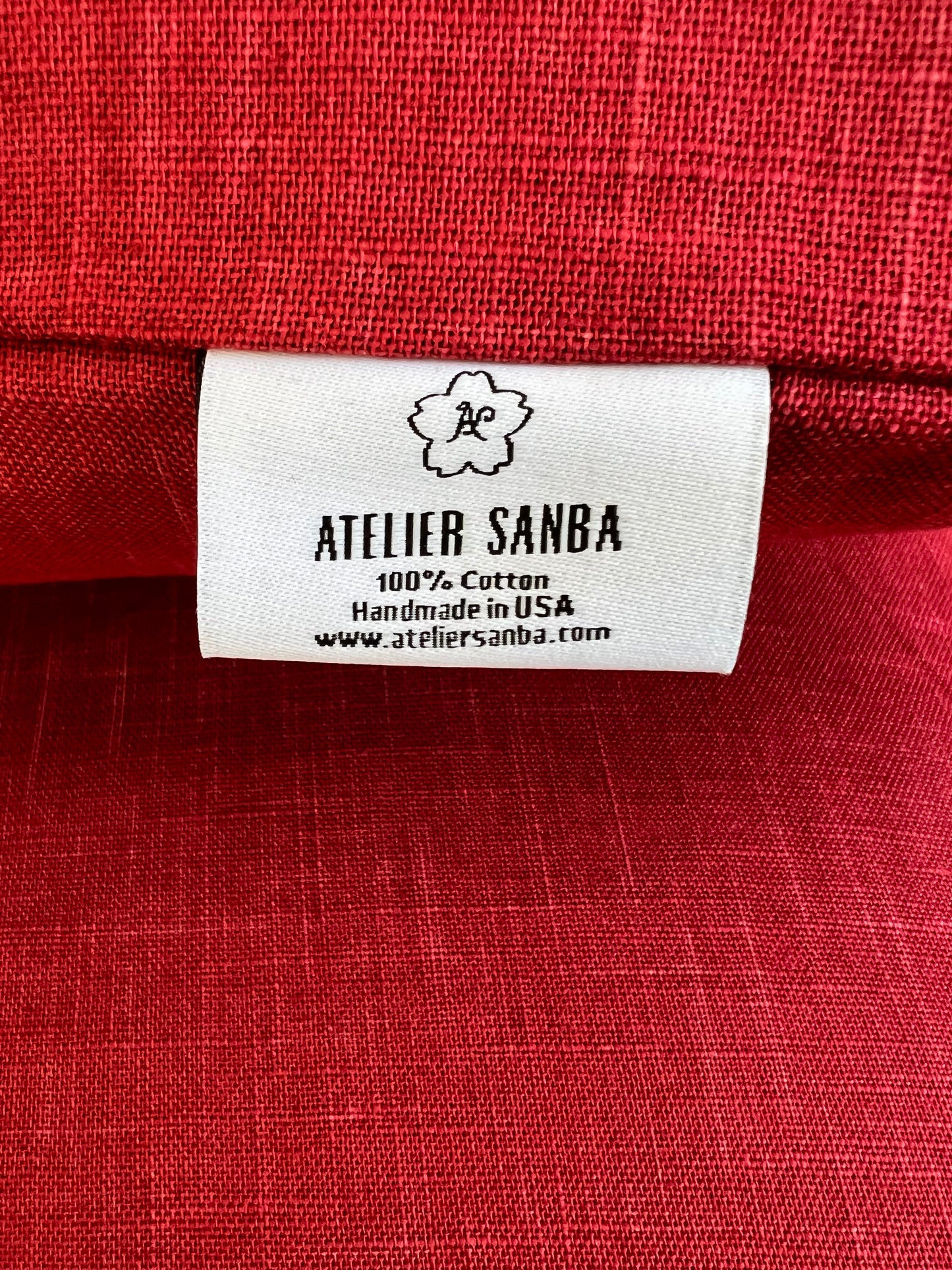 Handmade Cotton Futon w/Removable Mura Red Cover. Shiki Futon.