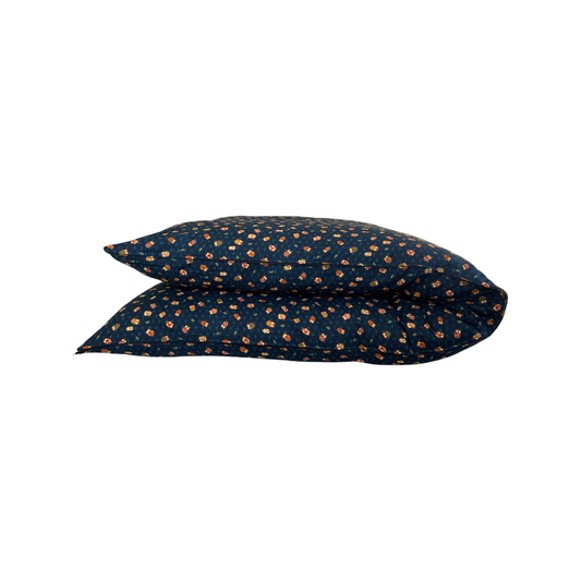 Handmade Cotton Futon w/Removable Blue Owl Cover. Shiki Futon.