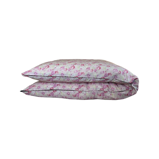 Handmade Cotton Futon w/Removable Pink Rose Cover. Shiki Futon.