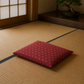 Japanese Zabuton Floor Pillow – Asa-No-Ha Red | Meditation Cushion | Authentic Japanese Fabric