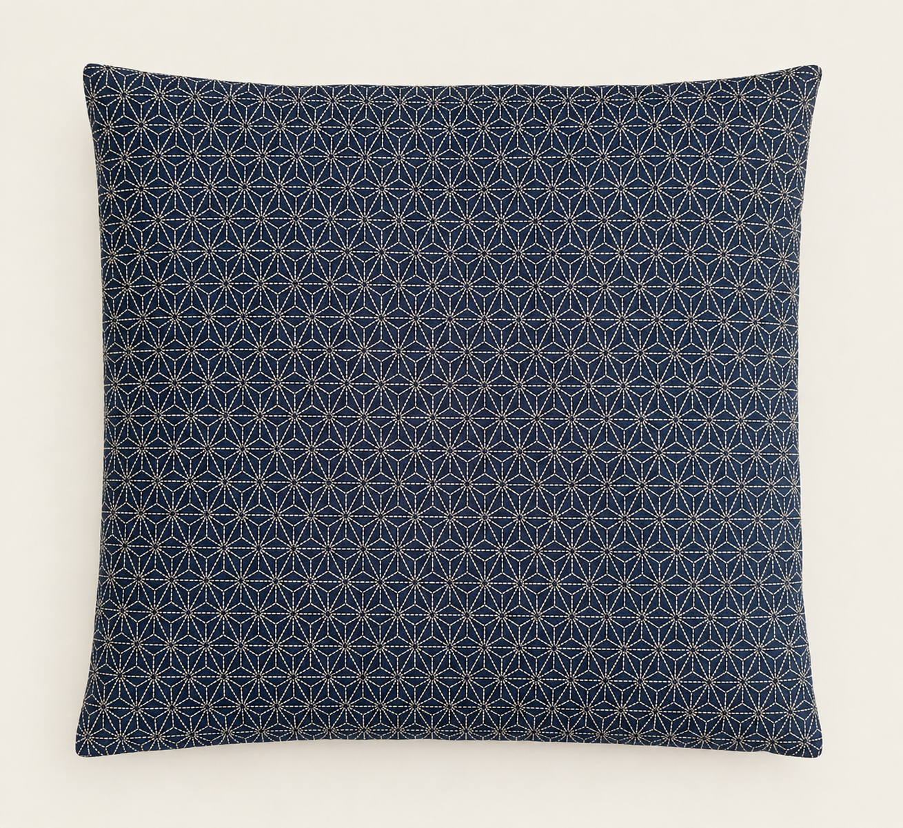 Japanese Zabuton Floor Pillow Asa-no-ha Navy