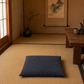 Japanese Zabuton Floor Pillow Seikaiha Navy