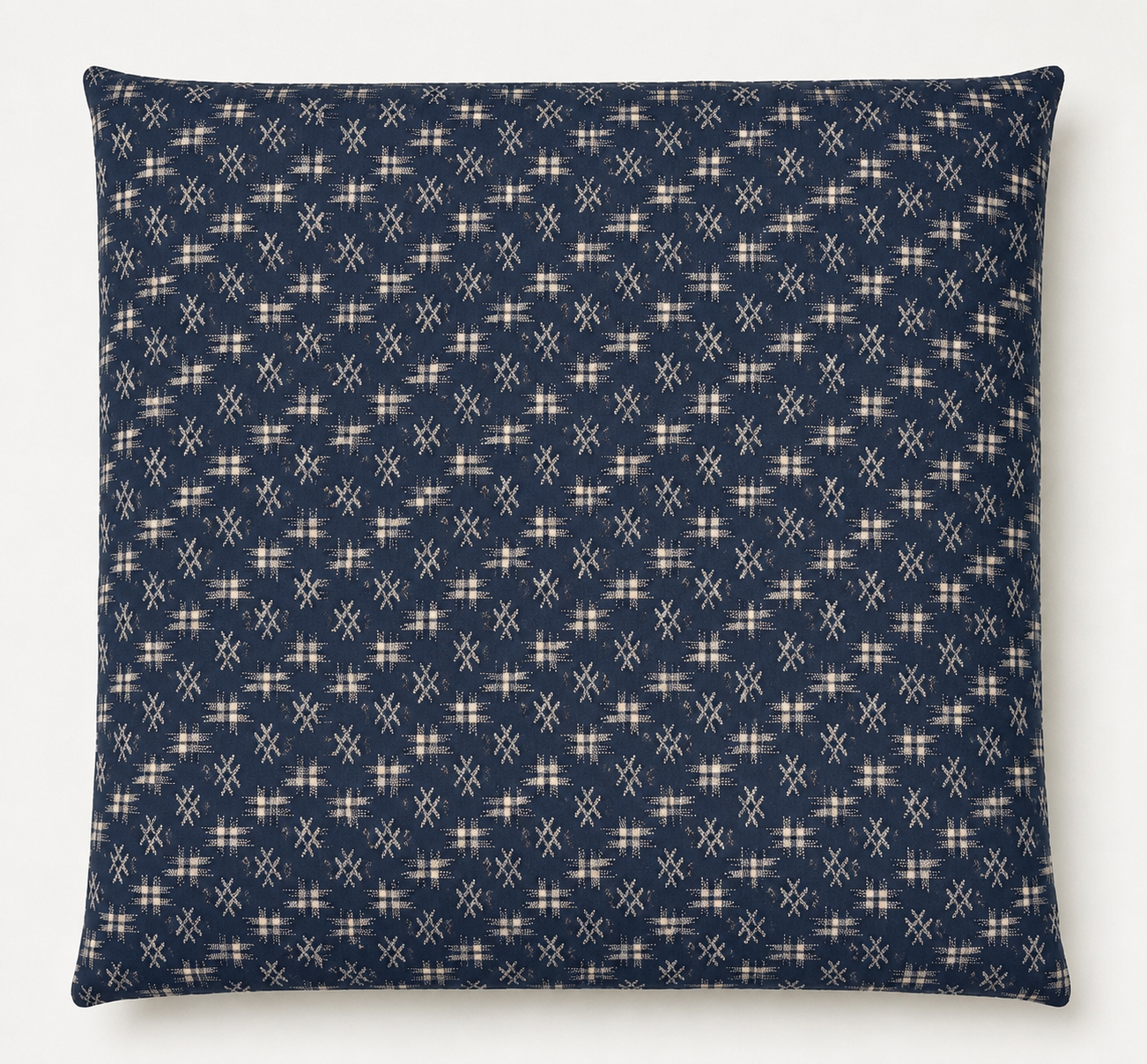 Japanese Zabuton Floor Pillow – Kasuri Navy | Meditation Cushion | Authentic Japanese Fabric