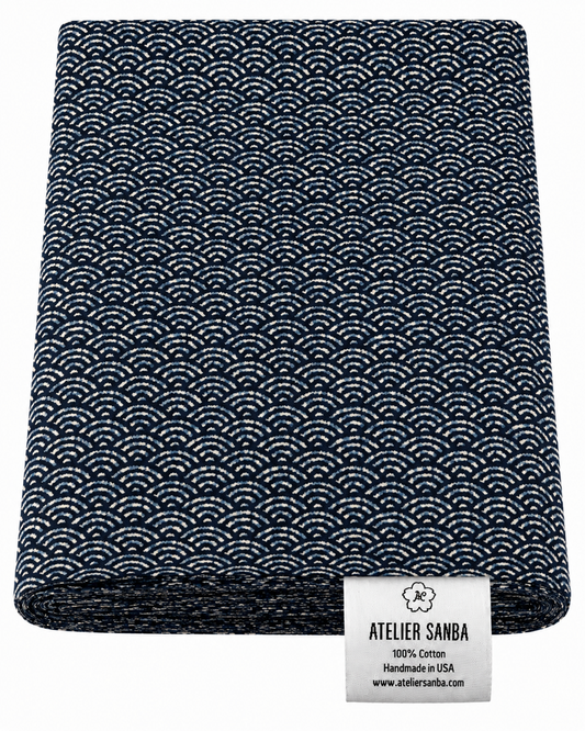 Seikaiha Shibori Japanese Futon Cover | Handmade Shiki Futon Cover