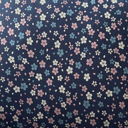 Japanese Sakura Navy Throw Pillow | Decorative Accent Pillow