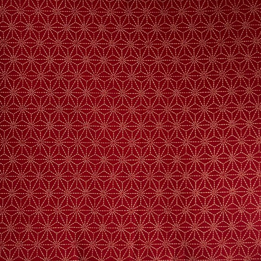 Asa-No-Ha Red Japanese Futon Cover | Handmade Shiki Futon Cover