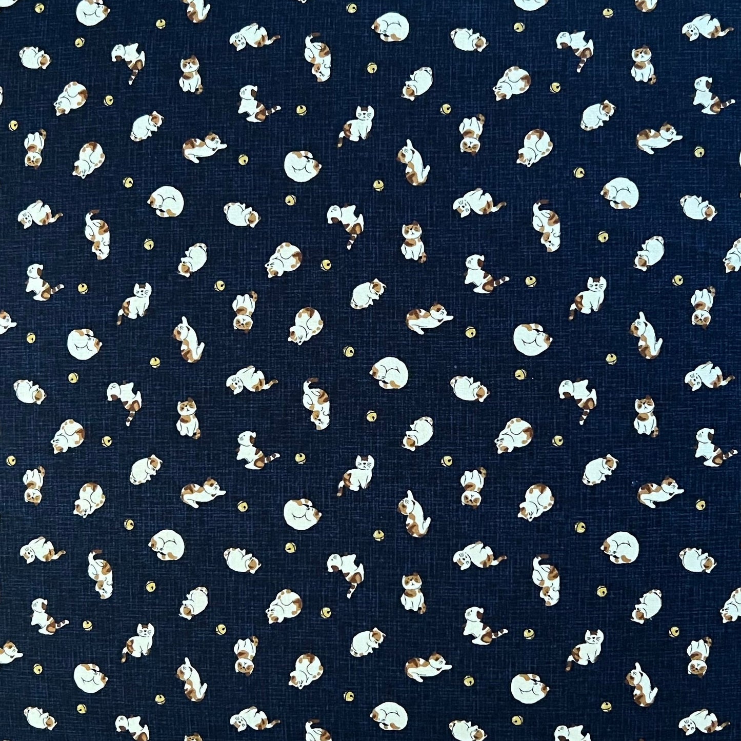 Japanese Shikibuton Futon Mattress with Removable Cats Navy Cover | Handmade Cotton Futon