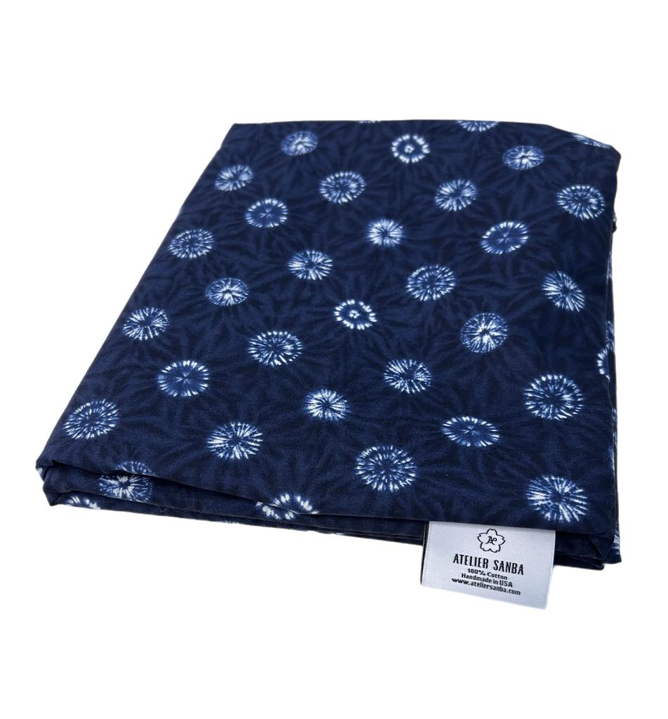 Handmade Cotton Futon w/Removable Shibori Indigo Cover. Shiki Futon.