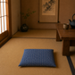 Japanese Zabuton Floor Pillow Yagasuri Blue