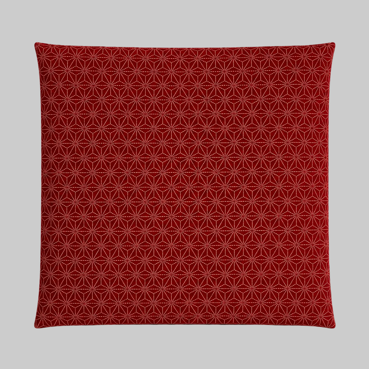 Japanese Asa-No-Ha Red Throw Pillow | Decorative Accent Pillow