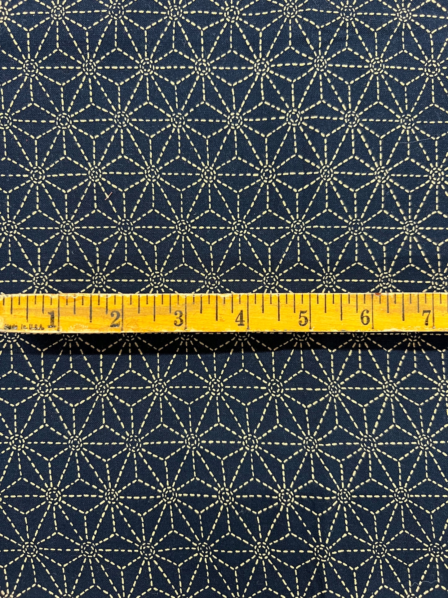Japanese Zabuton Floor Pillow Asa-no-ha Navy