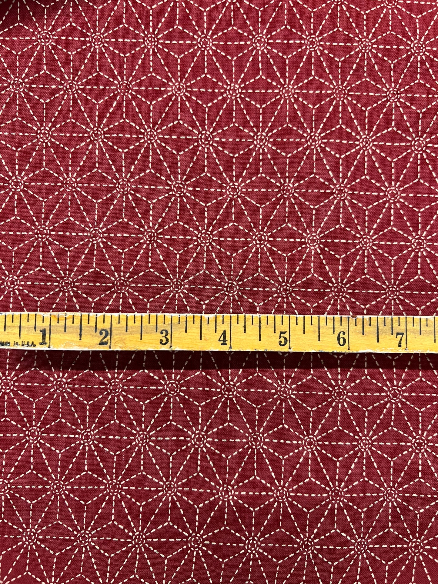 Asa-No-Ha Red Japanese Cotton Futon Cover.  Handmade Shiki Futon Cover.