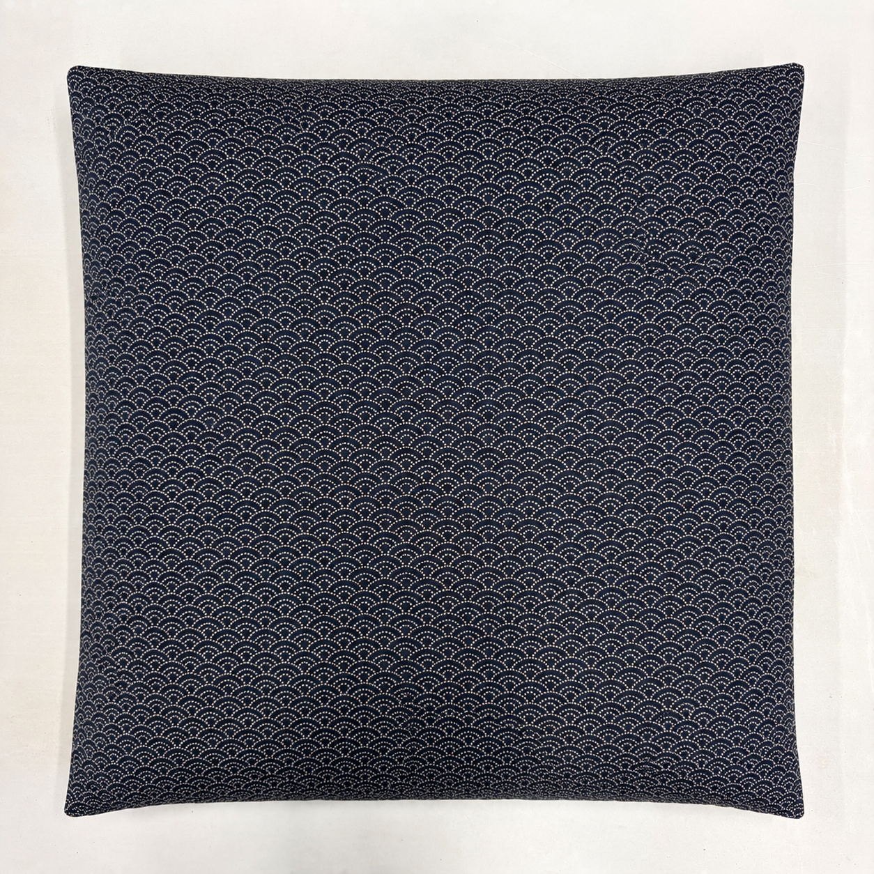 Japanese Zabuton Floor Pillow Seikaiha Navy