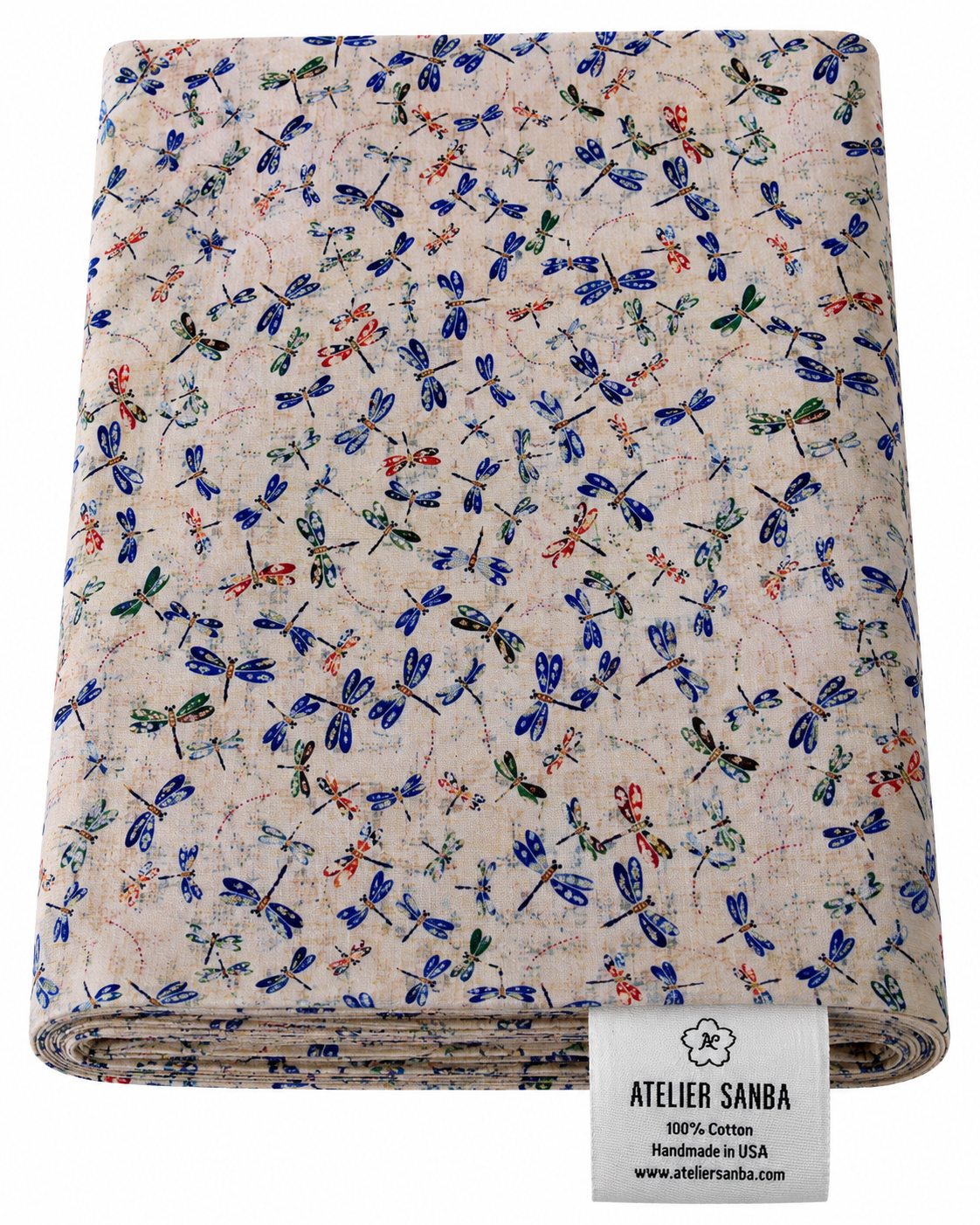 Japanese Shikibuton Futon Mattress with Removable Tombo Beige Cover | Handmade Cotton Futon