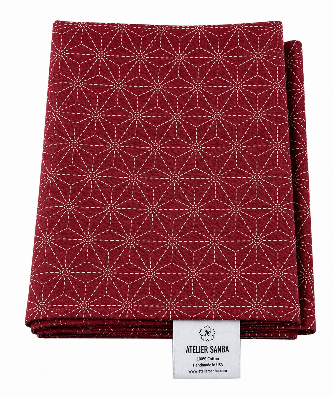 Asa-No-Ha Red Japanese Futon Cover | Handmade Shiki Futon Cover