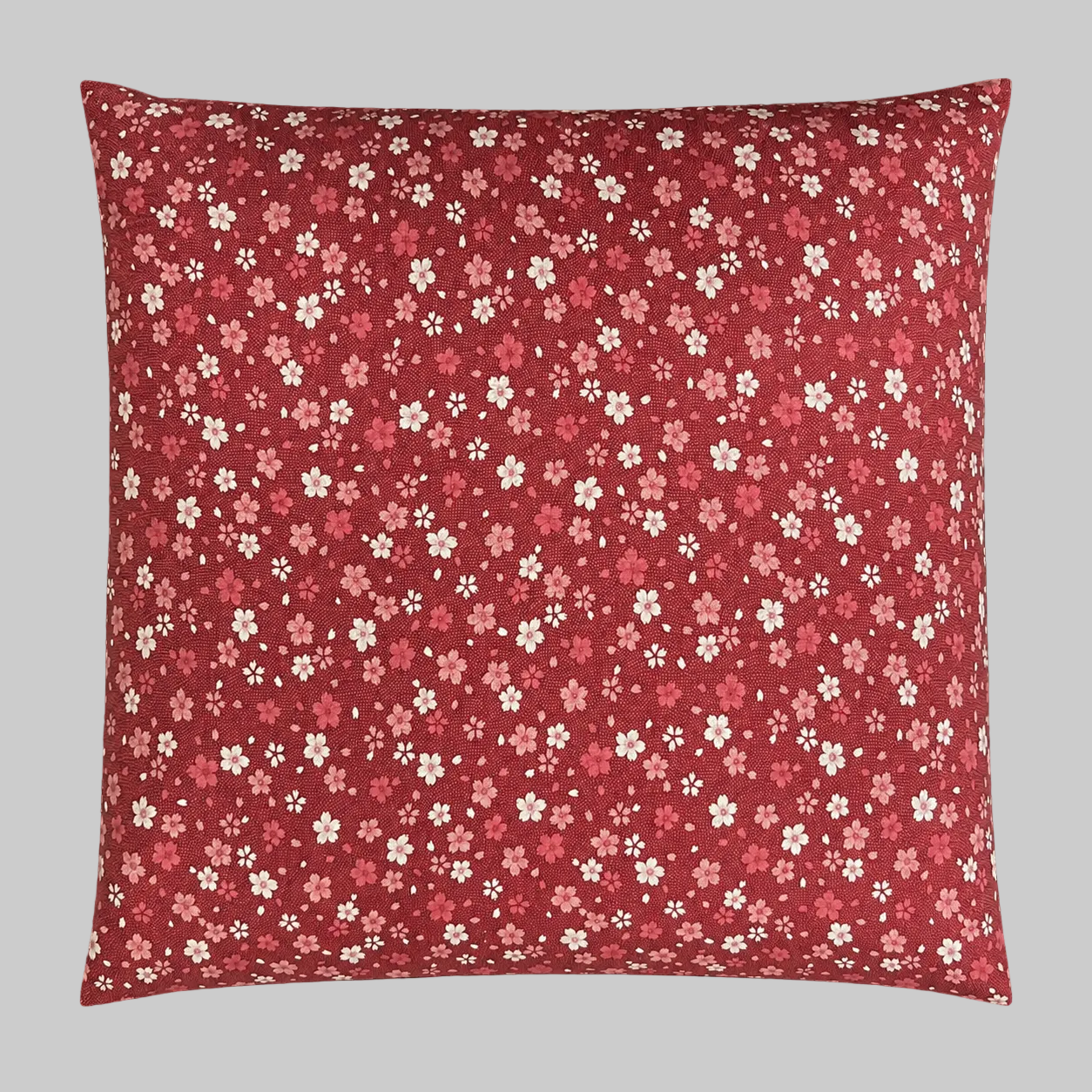 Japanese Zabuton Floor Pillow Sakura Red