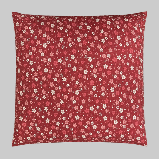 Japanese Zabuton Floor Pillow Sakura Red