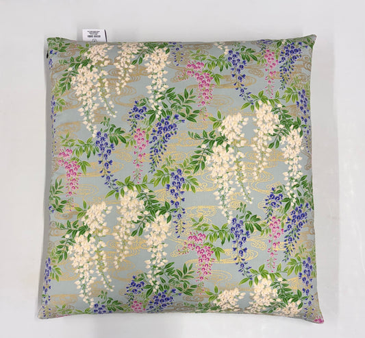 Japanese Zabuton Floor Pillow Floral Blue