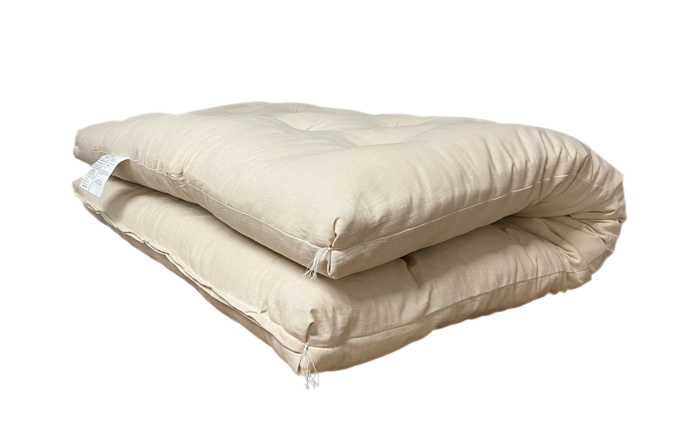 Japanese Shikibuton Futon Mattress with Removable Owl Navy Cover | Handmade Cotton Futon