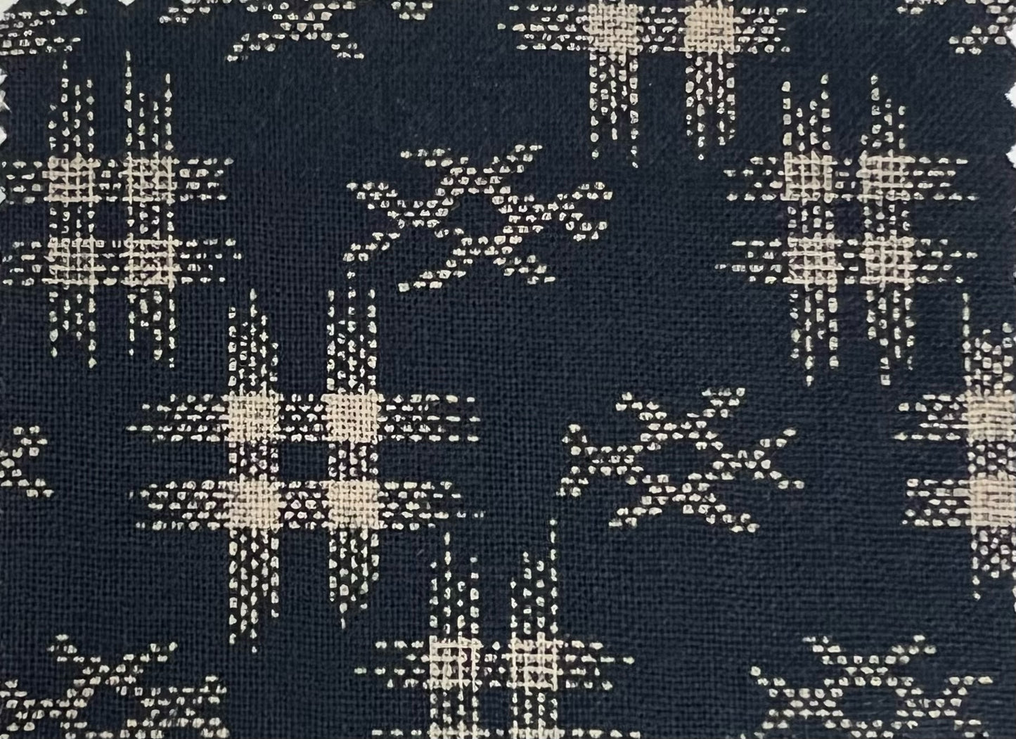 Japanese Zabuton Floor Pillow Kasuri Navy