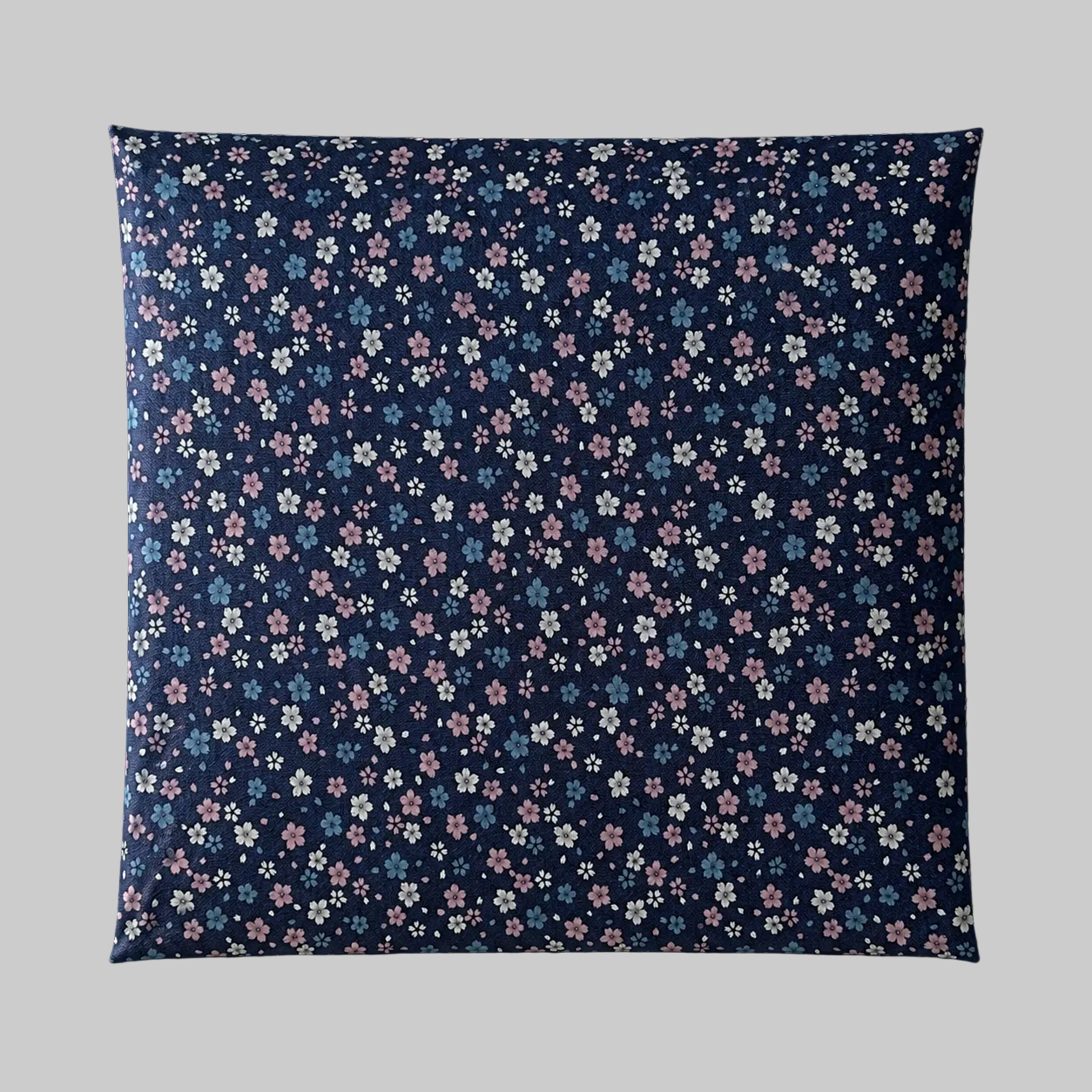 Japanese Sakura Navy Throw Pillow | Decorative Accent Pillow