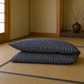 Japanese Shikibuton Futon Mattress with Removable Seikaiha Shibori Cover | Handmade Cotton Futon