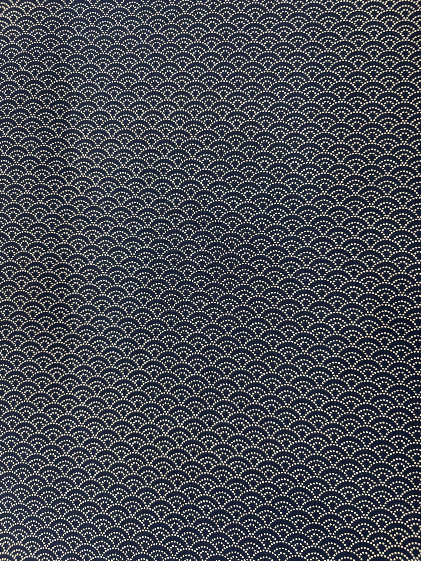 Handmade Cotton Futon w/Removable Seikaiha Navy Cover. Shiki Futon.