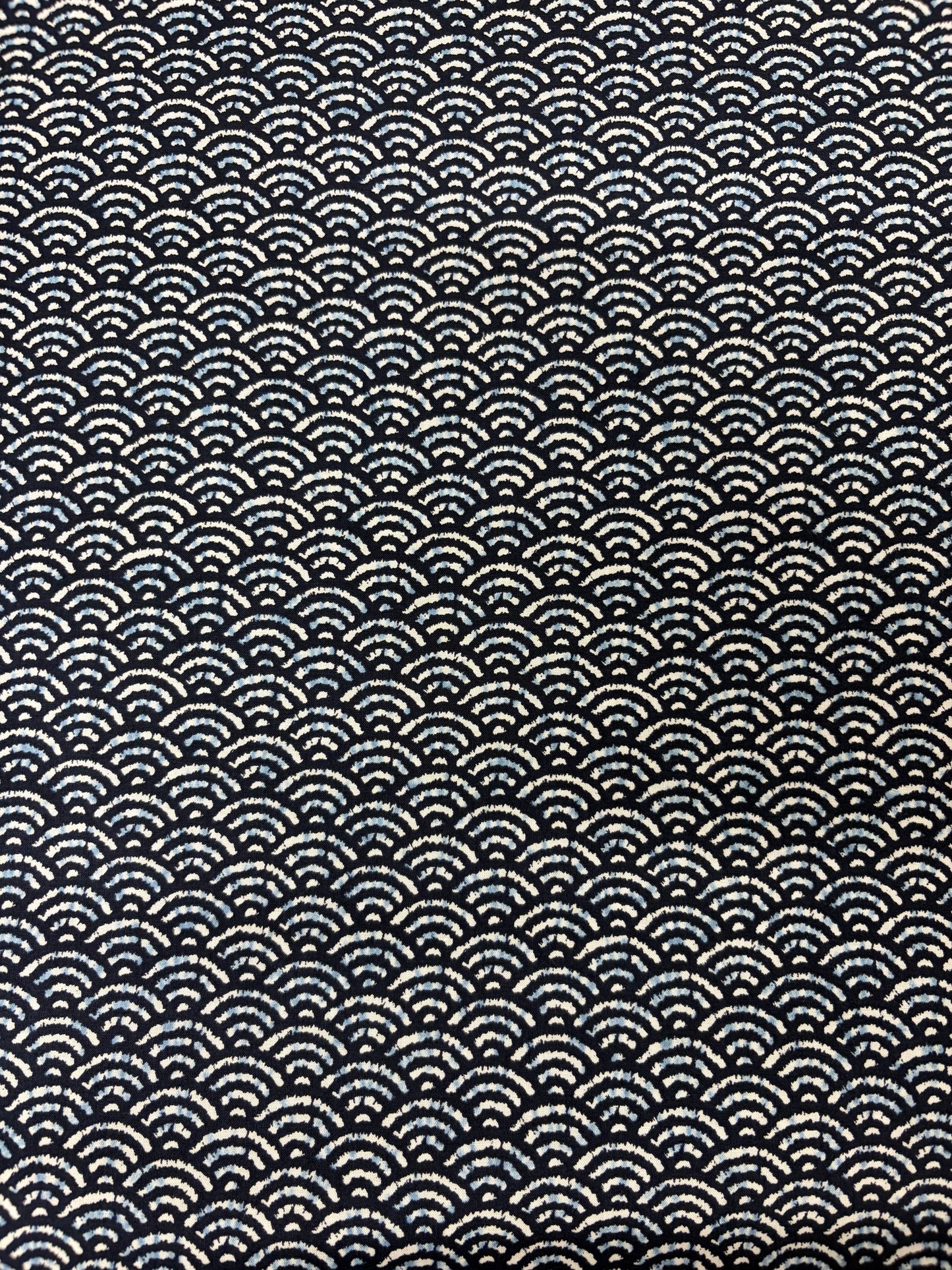 Handmade Cotton Futon w/Removable Seikaiha Indigo Cover. Shiki Futon.
