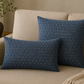 Japanese Asa-No-Ha Navy Throw Pillow | Decorative Accent Pillow